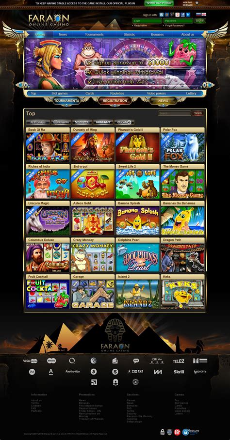 Faraon online casino aplicação